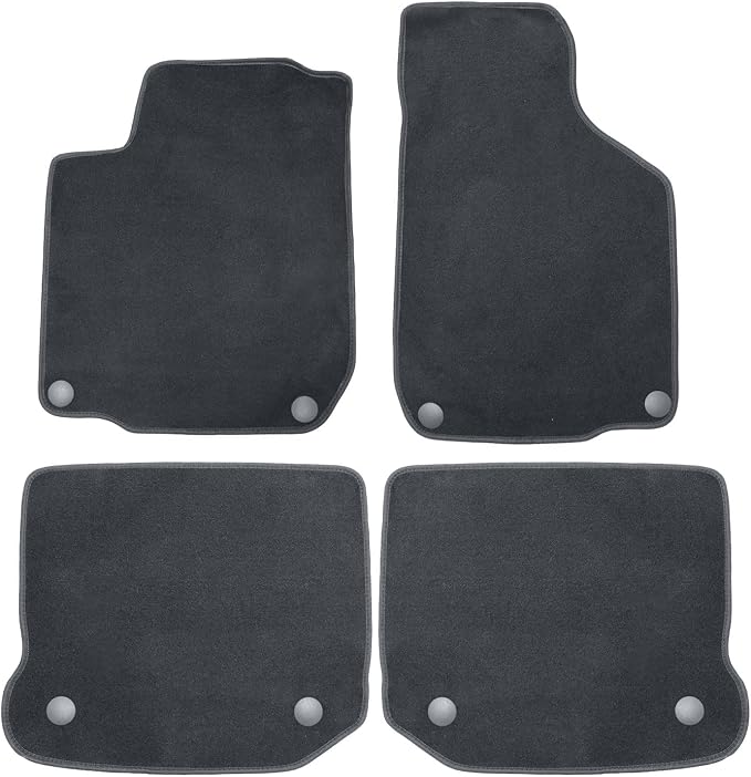 GXARTS Car Floor Mats Carpet Full Set All-Weather Protect Compatible with Volkswagen Golf/Jetta MK4 1999 2000 2001 2002 2003 2004 2005 | Waterproof Black Car Mats with Anti-Slip Backing
