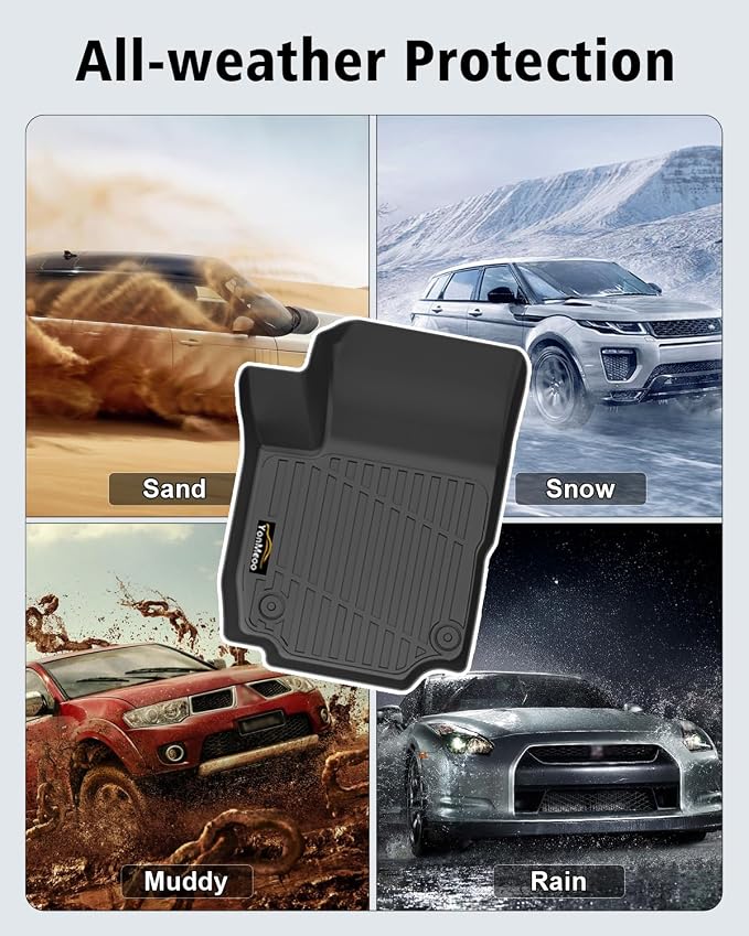 Floor Mats Custom for Equinox/Terrain 2018-2024 | All Weather TPE Rubber Floor Liners, Cargo Liner, Backrest Mat Full Set for Equinox Accessories