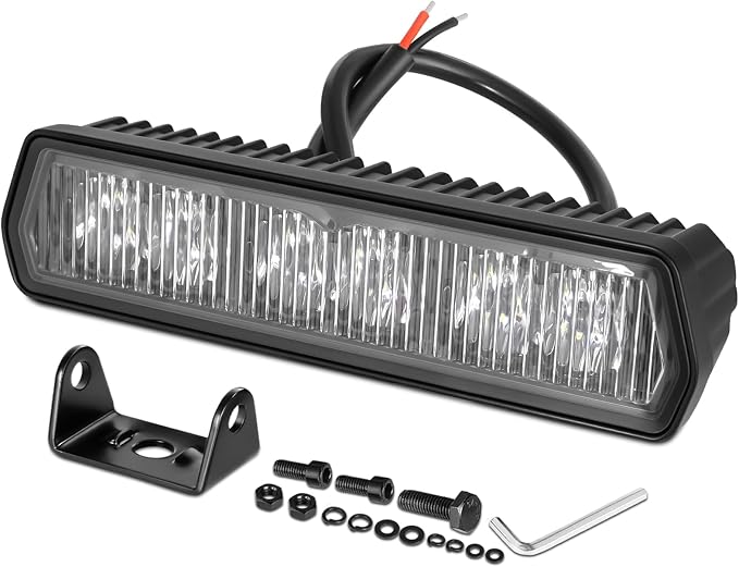 6 Inch Light Bar, SWATOW INDUSTRIES Flood 6" CREE LED Pods Flood Driving Light Front Bumper Mounts Waterproof Motorcycle Fog Lights Work Lights for Dirt Bike Truck Pit Bike E-Bike ATV UTV RZR Can-am