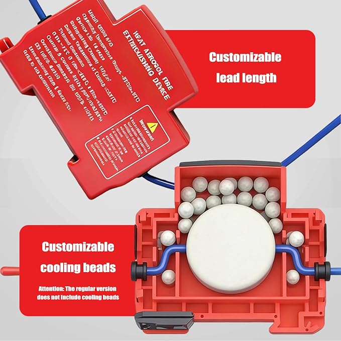 Automatic Fire Extinguishing Device Dual-Line Household Flame Retardant Tool Non-Pollution Snap-On Guide Rail Extinguishers For Distribution Box/Cabinet