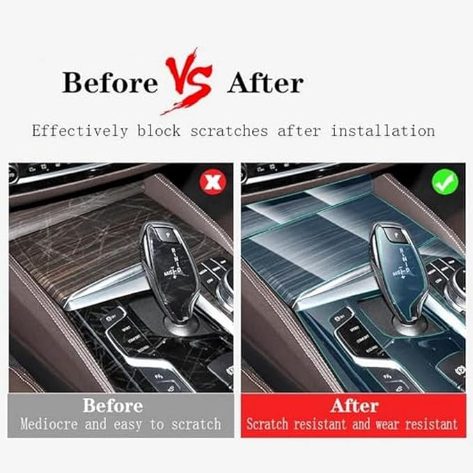 Car Interior Center Console Anti-Scratch TPU Transparent Protective Film Shift Position PPF,for Rolls-Royce Black Badge 2010-2019