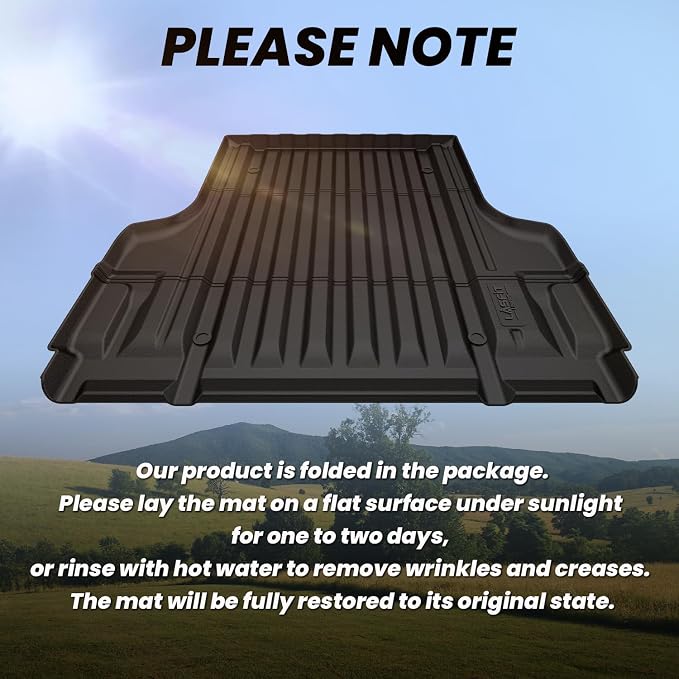 LASFIT Bed Mat for Nissan Frontier 2005-2021 5FT/59.2 Inches(Not Fit 6FT), All Weather TPE Custom Fit Truck Bed Mat Pickup Bed Liner, Black