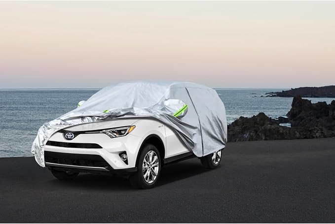 Koukou SUV Car Cover Custom Fit Toyota Rav4 from 2005 to 2025, Full Outdoor Cover Waterproof All Weather for Automobiles, Sun Rain Dust Snow Protection.