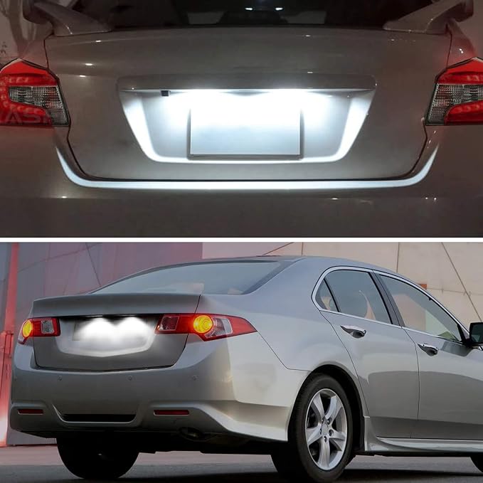 NDRUSH LED License Plate Light Tag Lights Compatible with Honda Accord Civic Sedan Odyssey Pilot Acura, 6000K White, Pack of 2