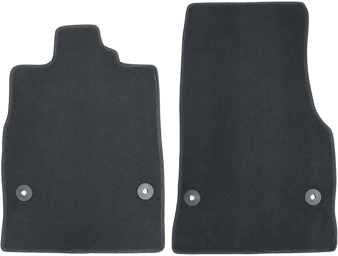 GXARTS Custom Fit Floor Mats Compatible with Chevy Corvette C8 2020-2025 Stingray Z51 Z06 | All-Weather Velour Carpet Car Mats with Anti-Slip Clips, Black Floor Liners Full Set