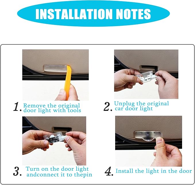 Never Fade LED Car Door Light Door Light Logo Welcome Logo Lights Accessories Compatible withLS/ES/is/LX/RX/GS/GX/RC/U(2PCS)