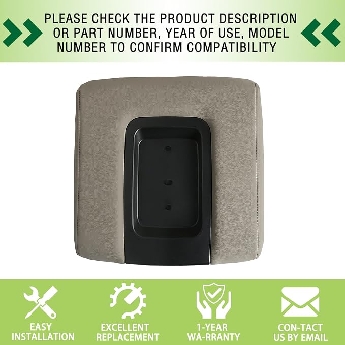 Front Seat Center Console Armrest Lid Beige Compatible with 2014-2019 Chevrolet Chevy Silverado Suburban Tahoe GMC Sierra Yukon XL Replaces 22881398