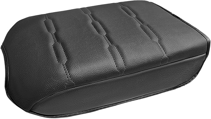 Muslogy Center Console Armrest Cover Fit for Toyota Tacoma 2016-2023 Accessories, Comfort Armrest Pad Console Lid Cushion Vegan Leather Regular Thick