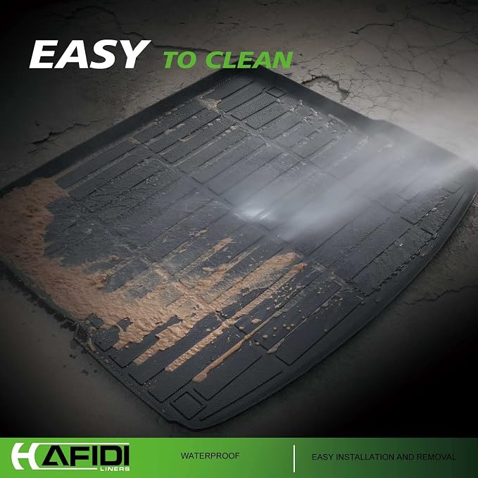 Floor Mats & Cargo Liner Custom for Dodge Challenger RWD 2015-2023 All Weather Protection TPE Heavy Duty Non-Slip Automotive Floor Liners Fits Full Set Accessories, Black