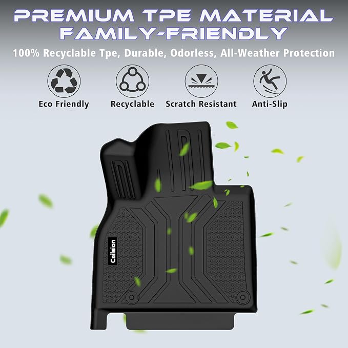 Floor Mats for 2020-2025 Kia Telluride 7/8 Seats (Not for 2027) | All Weather TPE Custom Fit Floor Liner, Cargo Liner, Backrest Mats & Door Sills for Kia Telluride 7/8 Seats Accessories