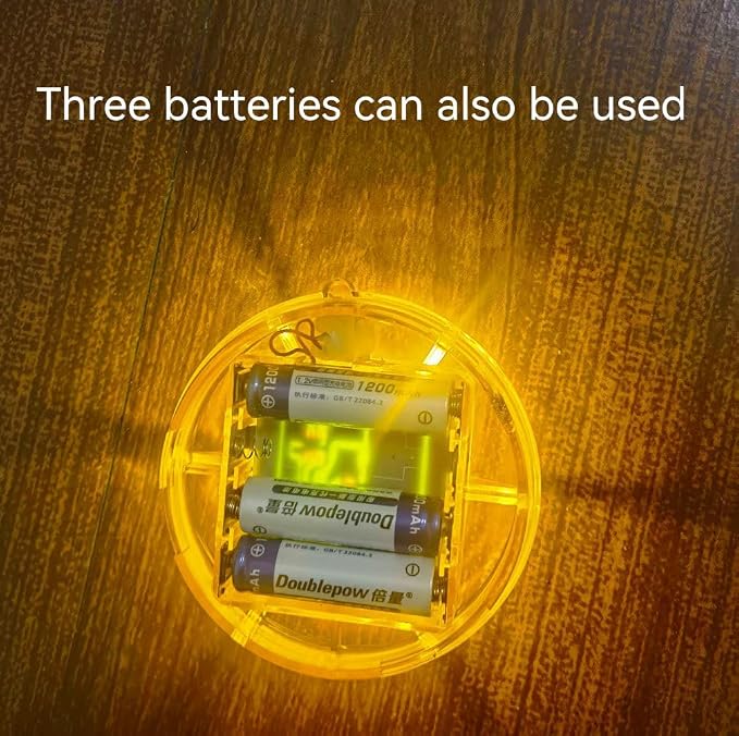 3 Pack LED Road Flares Roadside Flashing Emergency Lights Beacon with Magnetic Base for Vehicle and Outdoor Sports.(Yellow)