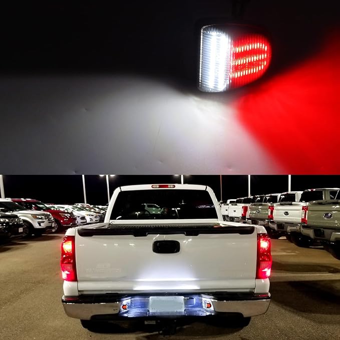 License Plate Light for Silverado & Sierra 1500 2500 3500 HD 6000K LED | Tag Lights for Avalanche/Tahoe/Suburban/Traverse/Yukon/Yukon XL/Escalade&ESV/EXT Pickup Red Tube Tag Lamp