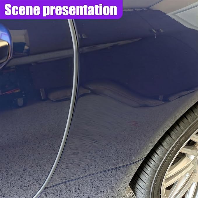 16Ft (5M) Car Door Edge Protector (Gray-5M) | Self-Adhesive Scratch Resistant U Shape Door Edge Guard Decoration, Anti-Collision Car Door Trim Strip for Truck, SUV, Sedan