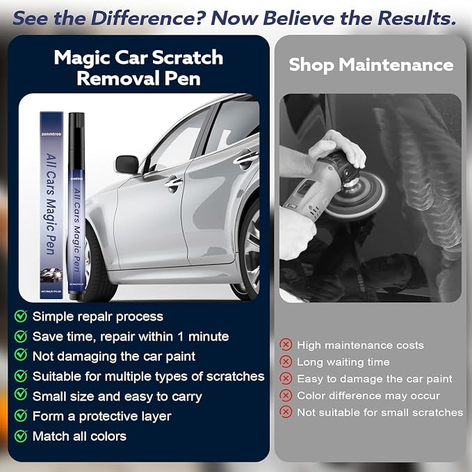 All Cars Magic Pen, Car Scratch Remover Pen,2Pcs Car Scratch Removal Pen, Easy DIY Paint Repair Kit