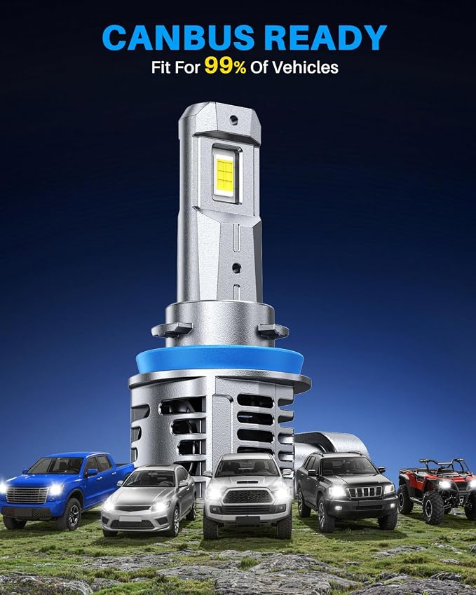 AUTOONE 2026 Upgraded H11 H8 H9 Headlight Bulbs, 1400% Bright 70000 Lumens