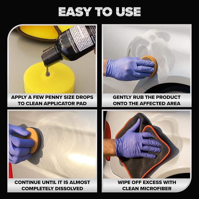 Carfidant Gray and Silver Scratch and Swirl Remover Kit, Car Scratch Remover for Deep Scratches with Buffer Pad, Rubbing Compound for Cars, 8.4 fl. Oz.