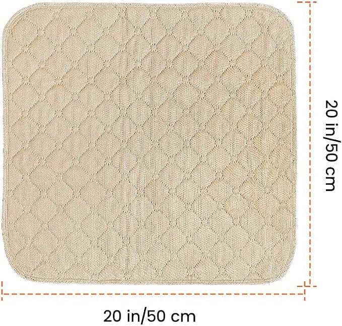 Waterproof Chair Pads for Incontinence, Wheelchair Seat Pads, Reusable Washable Seat Protector Pads for Bed, Seat, Wheelchair & Recliner, 2 Pack