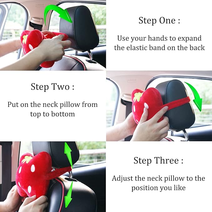 Sexysamba Car Headrest Pillow,Cartoon Neck Pillow for Car,Comfortable Soft Seat Pillow for Driving,Head Rest Cushion,Cute Neck Pillow for Travelling and Home 2Pcs (Corgi)
