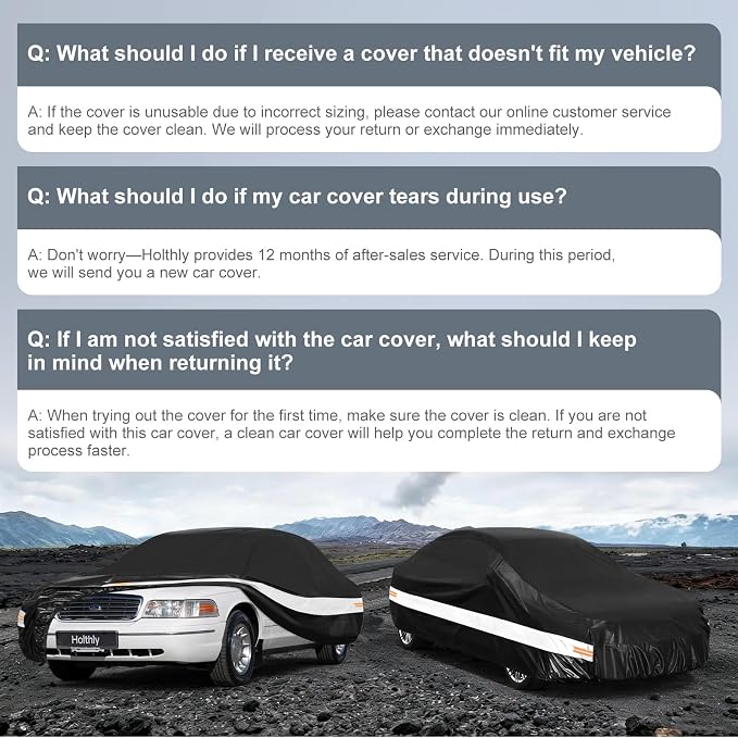 10 Layers Sedan Car Cover Custom Fit for Ford Crown Victoria (1991-2010), Waterproof All Weather for Automobiles, Outdoor Full Cover Sun Dust Rain Protection with Cotton. Black