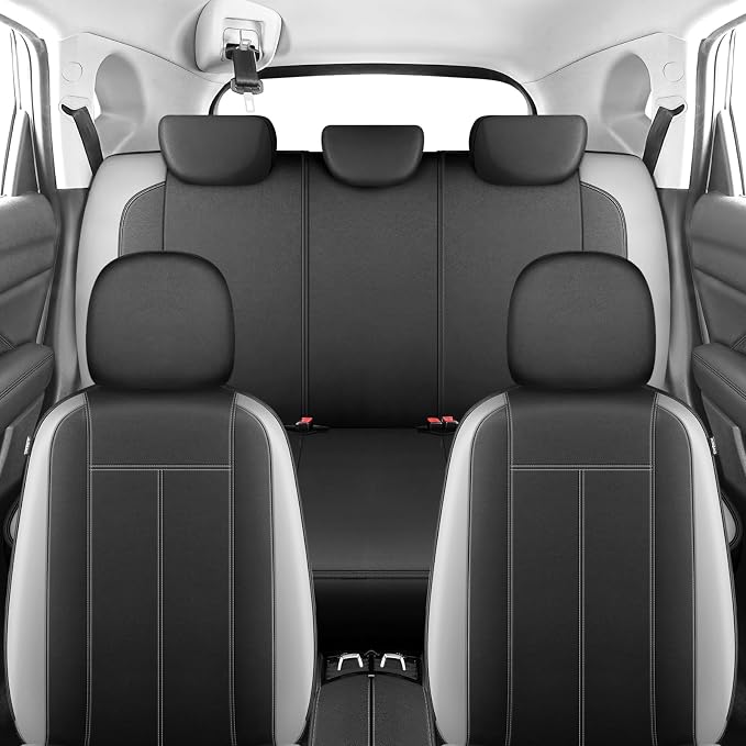HChengkikz Full Set Neoprene Waterproof Car Seat Covers, Seat Protectors | Water Resistant Seat Protectors, Airbag Compatible, Universal Fit for Sedans, SUVs, Trucks, Vans