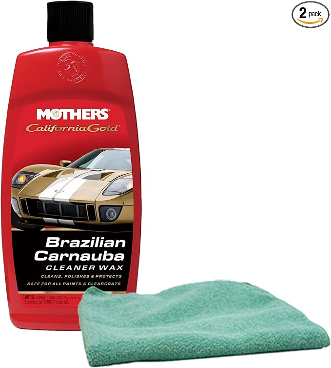 Mothers California Gold® Brazilian Carnauba Cleaner Wax Bundle with Microfiber Cloth (2 Items)