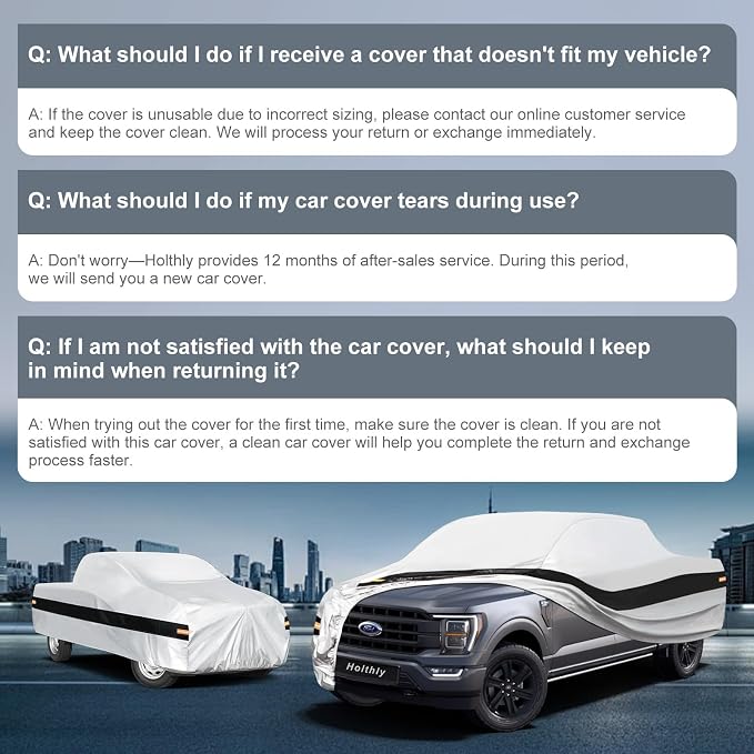 10 Layers Truck Cover Waterproof All Weather Custom Fit Ford F-150(1997-2026) Super Cab&SuperCrew Short Bed, Outdoor Full Exterior Pickup Car Cover Sun Rain Snow Ice Protection. Sliver