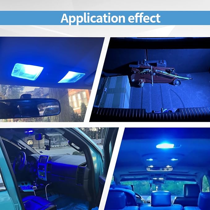 JOYCOURT 24PCS Car Interior LED Bulb, Dome Light LED Car Interior Replacement Bulb Kit Set T10 31 mm 41 mm for Vehicle Interior, Indoor Map Dome Lights, License Lights, Trunk Light, Etc.