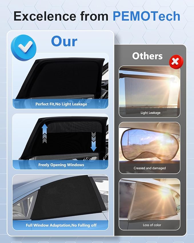 Car Window Shades(2 Pack)-Side Window Sun Shades, UV Protection Breathable Spandex Baby Window Covers, Universal Fit Most of Cars, Protect Privacy for Family-(31.5" x47.2), Black