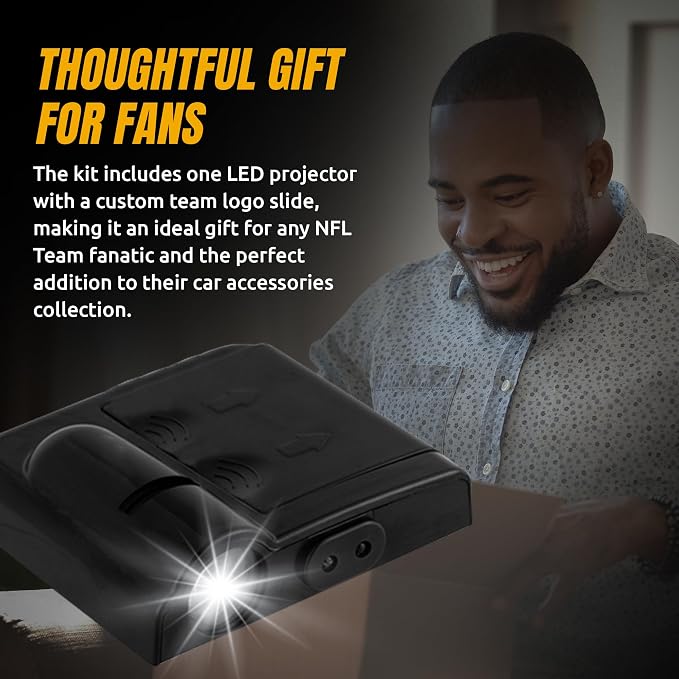 Sporticulture American Football Bethune Cookman Car Door Lights Logo Shadow Display - Officially Licensed NCAA Car Accessories - Show Your Team Pride - Battery Powered, Universal Fit