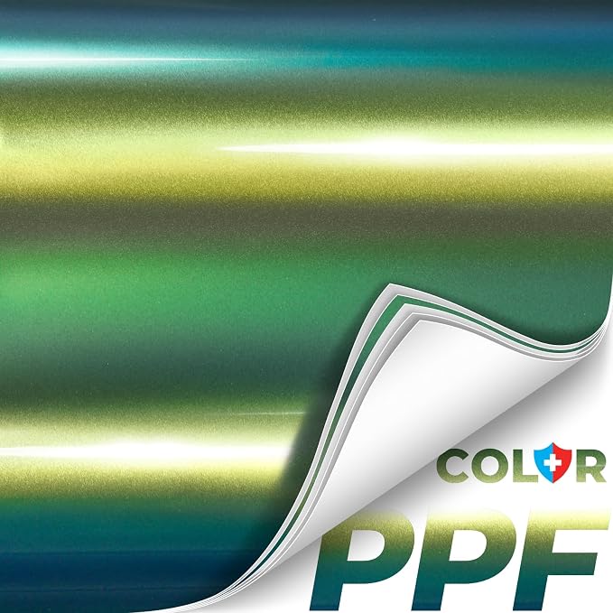 ColorFusion PPF by VViViD, Gloss Early Spring Green Dry Apply PPF Vinyl Car Wrap Roll 6ft x 5ft