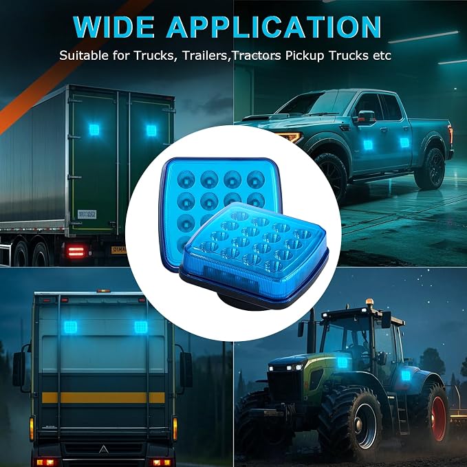 Rechargeable Magnetic LED Road Flares, Portable Emergency Strobe Safety Lights for Trucks & Vehicles