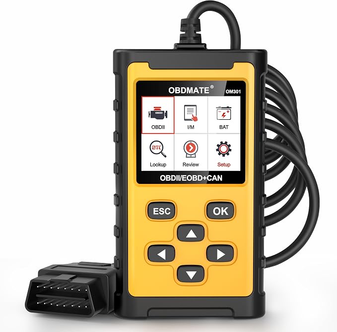 OBD2 Scanner Diagnostic Tool with Battery Test, Read&Clear Codes View Live Data I/M Readiness Freeze Frame, OBDII Check Engine Code Reader for 99% Cars Since 1996