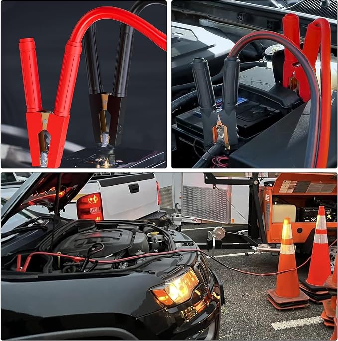 Nilight Jumper Cables for Car Battery 1 Gauge 25 FT Booster Cable Heavy Duty 900 A CCA with Carrying Bag Jump Start Emergency Kit Pickup Truck RV Vans SUV