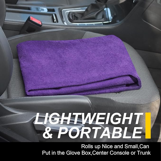 Back Seat Cover for Car Trucks Van SUV,Waterproof Rear Bench Towel Seat Covers for Dogs and Kids,Automotive Backseat Protector (Purple)