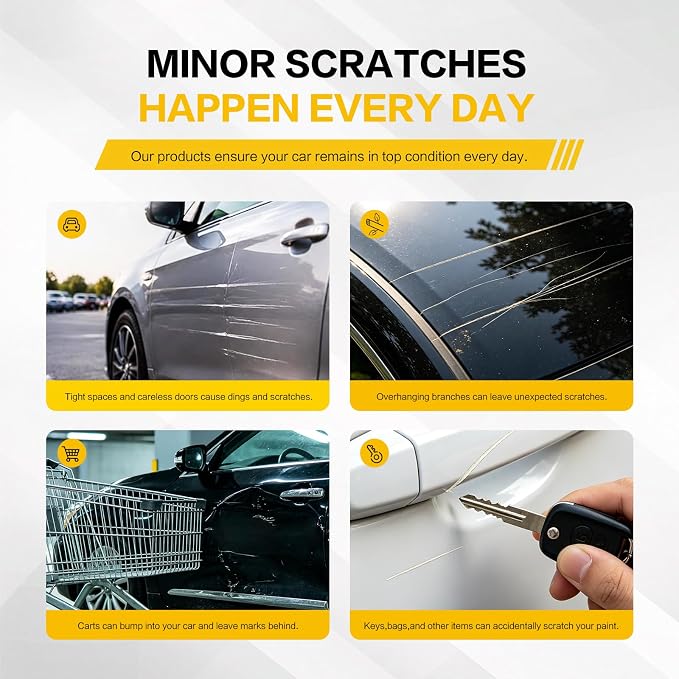 Nano Scratch Remover, Quick Restore Shine for Car 2pcs | Plastic Polish Scratch Remover, Deep Car Scratch Remove, Quick Repair Scratches,Swirl & Water Spots Remover
