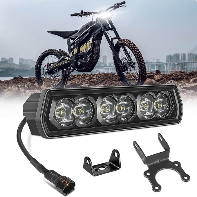 6 Inch Headlight Kits for Surron, SWATOW INDUSTRIES 6 Inch LED Light Bar CREE LED Pods Spot Work Lights for Motorcycle Talaria Trail Bike Dirt Bike E-Bike