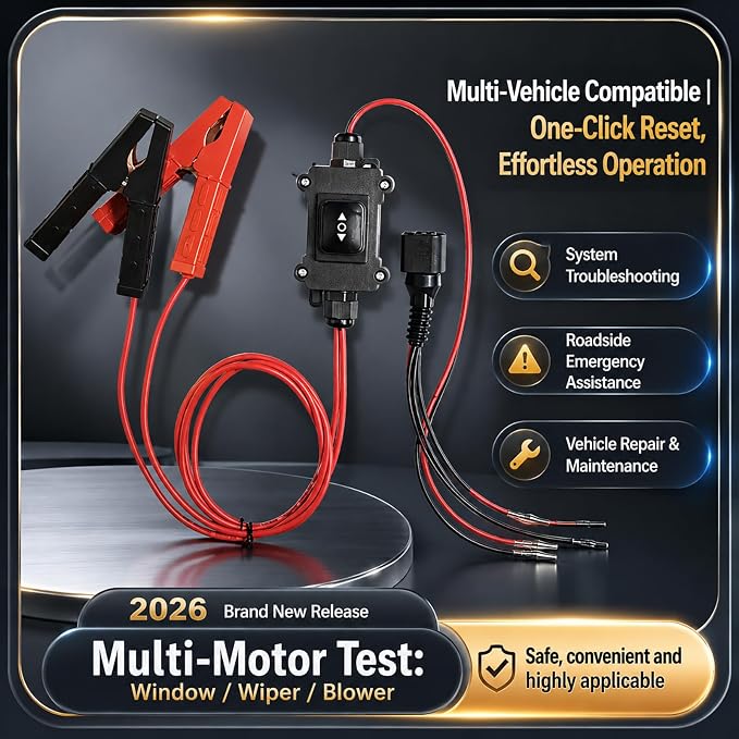 Universal Car Motor Diagnostic Tool, Car Diagnostic Tool Scanner and Battery Tester, Scanner Check Engine Light, Evap Test, Cranking & Charging System Test for Car Motorcycle, for All Cars