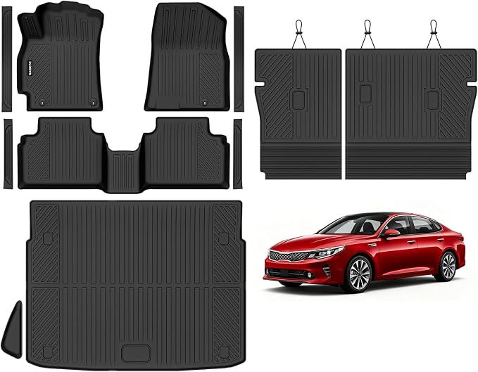 Naibeve Floor Mats for 2026 Kia K4 Hatchback | All Weather Custom Fit Floor Mats, Cargo Mat, Backrest Mats, Door Sill Guards Interior Protector accessories