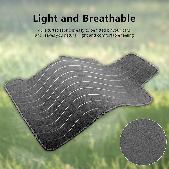 Fit 2006-2011 Honda Civic Floor Mats Nylon Gray | IKON MOTORSPORTS, Carpet Front & Rear 3PC Full Set, , 2007 2008 2009 2010