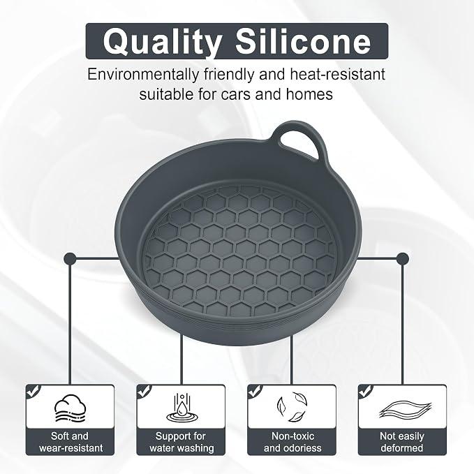 SINGARO Car Cup Holder Coaster, 4PCS Silicone Cup Holder Insert, Universal Non-Slip Cup Holders, Car Interior Accessories for Women and Man, Grey