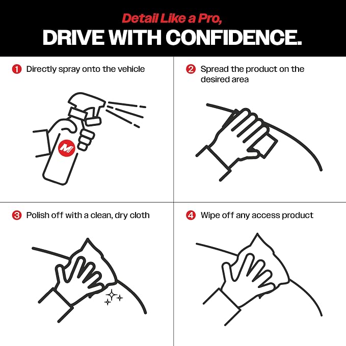 Malco Showroom Shine Spray Car Wax and Instant Detailer - Best Car Wax Spray for Professional Finish/Easy to Use Instant Detailer/Cleans and Waxes Painted Surfaces, Metal and Glass (110416)