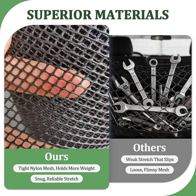 3Layer Cargo Net for Honda Pilot & Passport 2023-2026, Zipper Bag Trunk Net | Heavy Duty Oxford Cargo Organizer Storage Nets for SUV with Carabiners for Camping, Groceries,and All Weather Conditions