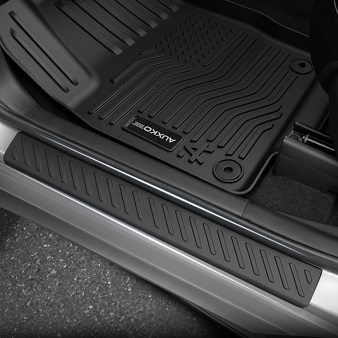 Auxko All Weather Floor Mats Cargo Mat for Jeep Cherokee 2019-2023 with Backrest Mat Door Sill Protector TPE Liners All Season Accessories Guard Odorless Anti-Slip Floor Liners Trunk Tray
