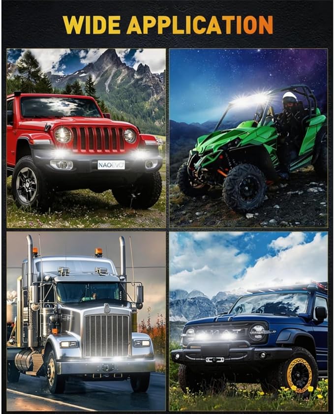 6 Inch LED Light Bar Slim LED Pods Fog Lights for Truck ATV UTV Motorcycle | 2PCS 120W Spot Beam Bumper Auxiliary Backup Driving Light Pod Single Row Light Bar w/DT Wiring Harness kit IP68 Waterproof