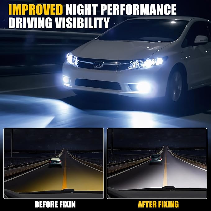 Headlight Restoration Kit — 800g Car Headlight Repair Kit, Car Headlight Lens Polish Kit for Yellowing, Haze, Oxidation & Scratches, Atomizing Cup Included