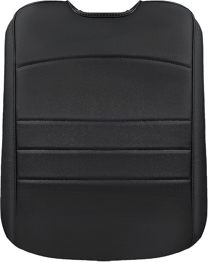 Muslogy Center Console Armrest Cover Fit for Dodge Ram1500/2500/3500 2013-2018 Accessories, Comfort Armrest Pad Console Lid Cushion Vegan Leather Regular Thick(Bucket Seat ONLY)