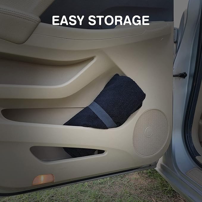 Leader Accessories Waterproof Towel Front Bucket Seat Covers, 2pcs Black | Universal Non-Slip, Fits Car Truck SUV, Machine Washable, For Dog & Kid, Pets, Yoga, Gym, Beach, Swimming, Outdoor Sports