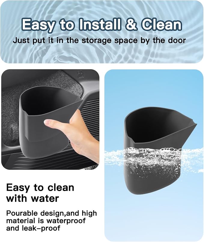 Ruiya Door Trash Can Compatible with 2026 Subaru Outback All Trims Driver Side Left Door Pocket Silicone Garbage Bin 2026 Outback Accessories Organizer Wastebasket