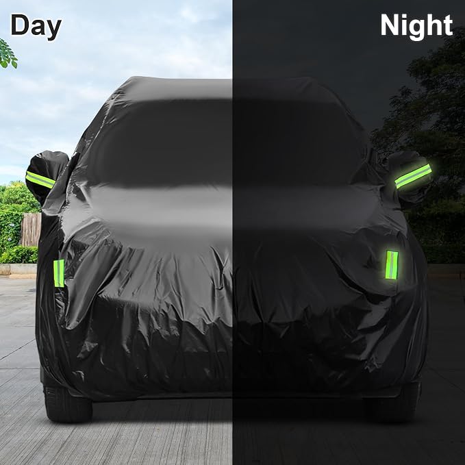 Sailnovo Heavy Duty SUV Car Cover Universal Fit 182-190" inch Waterproof All Weather Protection Zipper Access For Kia, Volkswagen Outdoor Snow Sun UV Shield