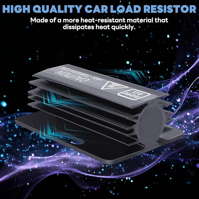 Led Resistor Car Load Resistors:2 PCS 50W 6ohm Load Resistors - Fix LED Bulb Fast Hyper Flash Turn Signal Blink Error Code